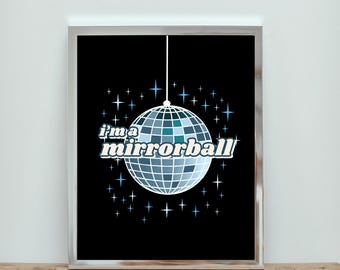 Poster Spiegelball, Poster Discokugel taylor