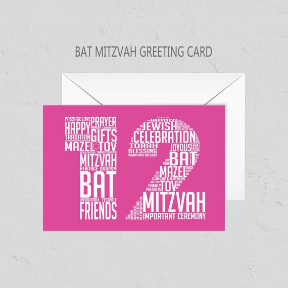 Bat Mitzvah Greeting Cards Printable