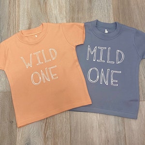 Personalised Wild One Mild One Twin 1st Birthday top  | Twin boy / Twin Girl sweatshirt | personalised first birthday twin hoodie