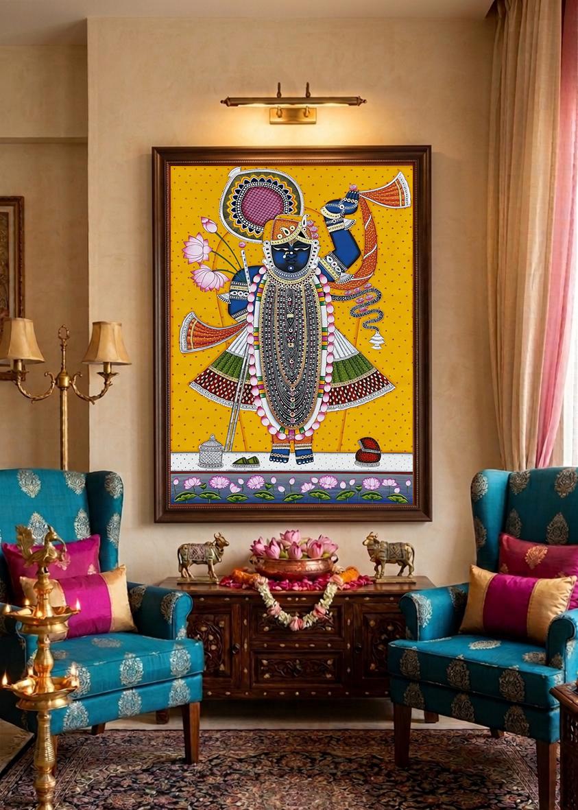 ❶Tabgraphics works かんざきひろ 鼻そうめんP C83セット Shrinathji Pichwai Painting, Cow Pichwai Art Handmade Natural