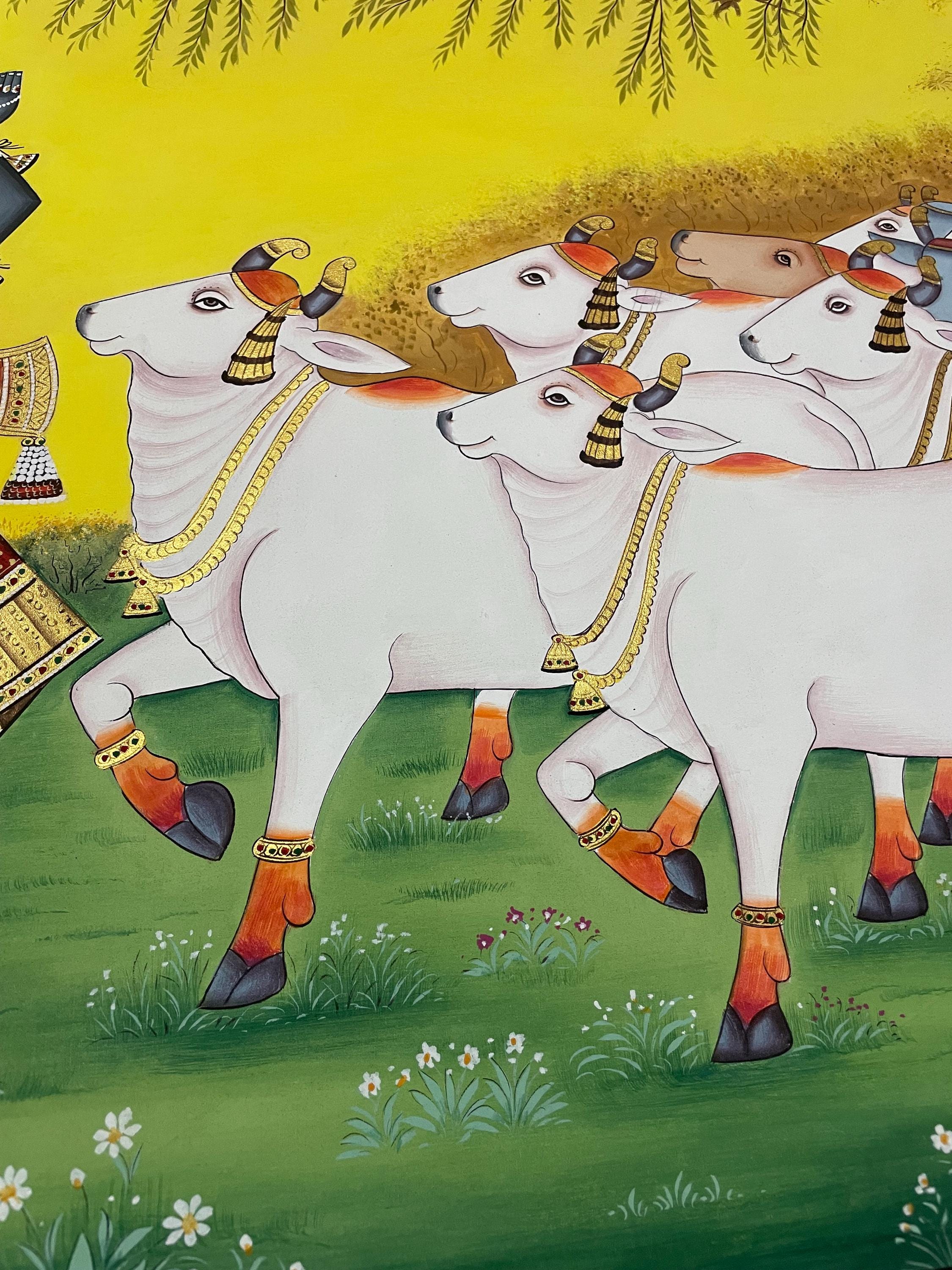Shreenathji Pichwai Art Painting for Home Decor, Traditional
