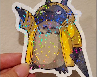 Sticker - Totoro Raincoat