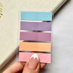 Sticky Note Tabs Pastel 6 Tabs 6.3x10.5cm 10 sheets - School
