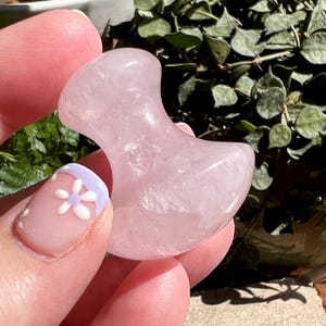 Rose Quartz Gua Sha Mushroom, Massage tool, Crystal Facial, Eco beauty, Self Care, Vegan, Facial Massage, Skincare Gift