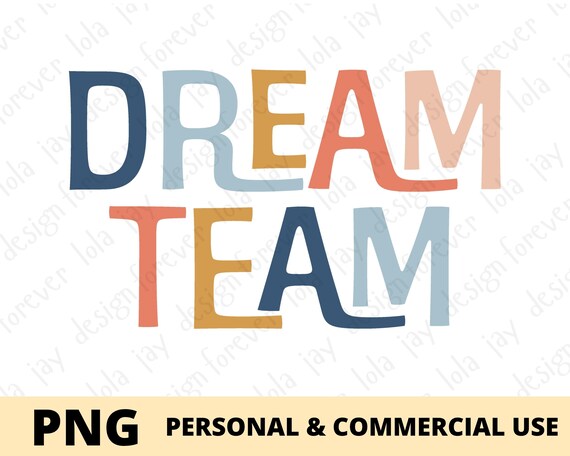 Retro Dream Team Sublimation Design Png, Dream Team Design Download Png,  Sublimation Print File, POD Commercial 