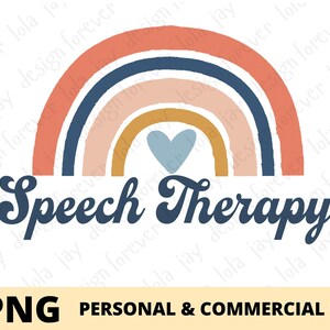 Retro Speech Therapy Sublimation Png Design, Retro Rainbow Speech Therapist Png, SLP Sublimation, Speech Pathologist Png, Commercial Use