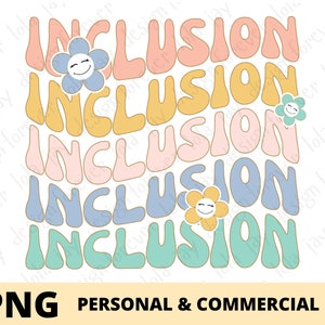 Retro Inclusion Matters Sublimation PNG, Special Education PNG Design, Autism Awareness, SPED Teacher png, Neurodiversity png, Digital File