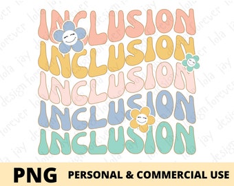 Retro Inclusion Matters Sublimation PNG, Special Education PNG Design, Autism Awareness, SPED Teacher png, Neurodiversity png, Digital File