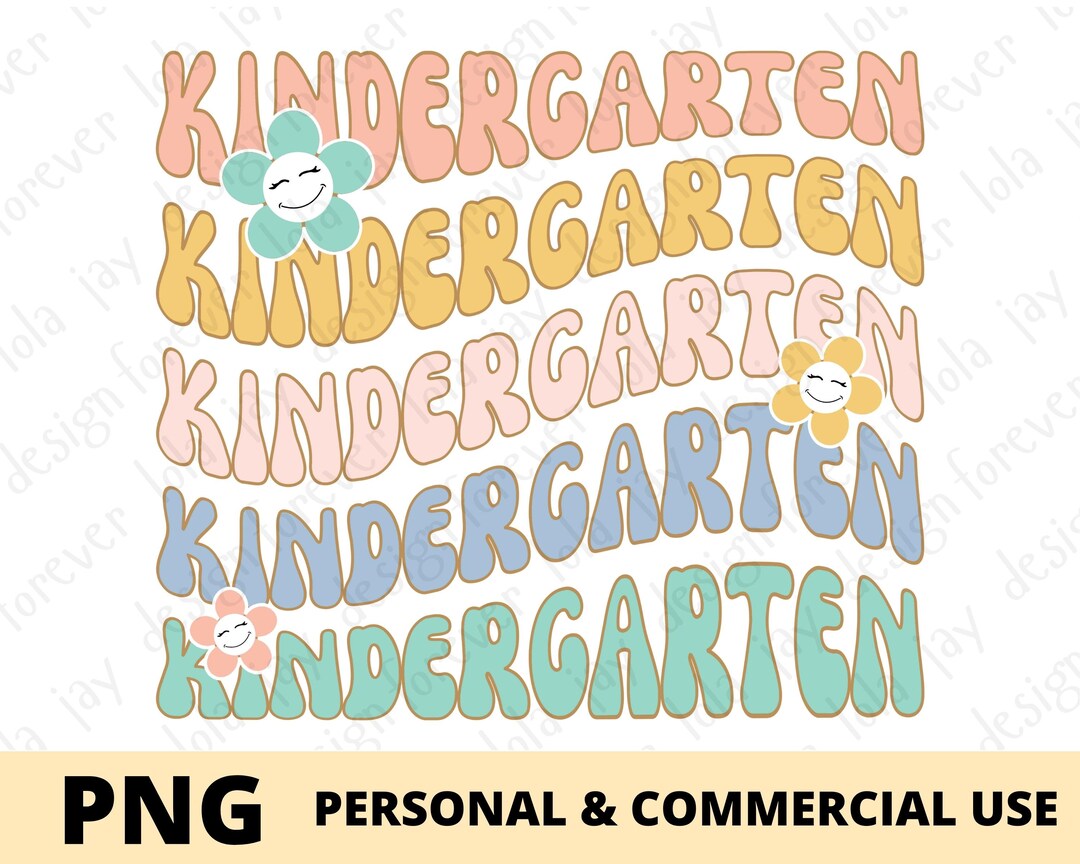 Retro Kindergarten Sublimation Png, Kindergarten Teacher Design Png