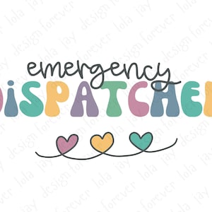 Emergency Dispatcher Png 911 Dispatcher Sublimation Retro Design Print Design for Emergency Dispatcher 911 Instant Download Png File