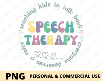Retro Speech Therapist PNG Sublimation, Speech Therapist Inspirational Design Sublimation, SLP, Speech Therapist Print File Digital Download