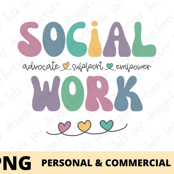 Retro Social Worker PNG Sublimation, Social Worker Print File, MSW Png, Social Work Sublimation, MSW Grad Png Print File Download