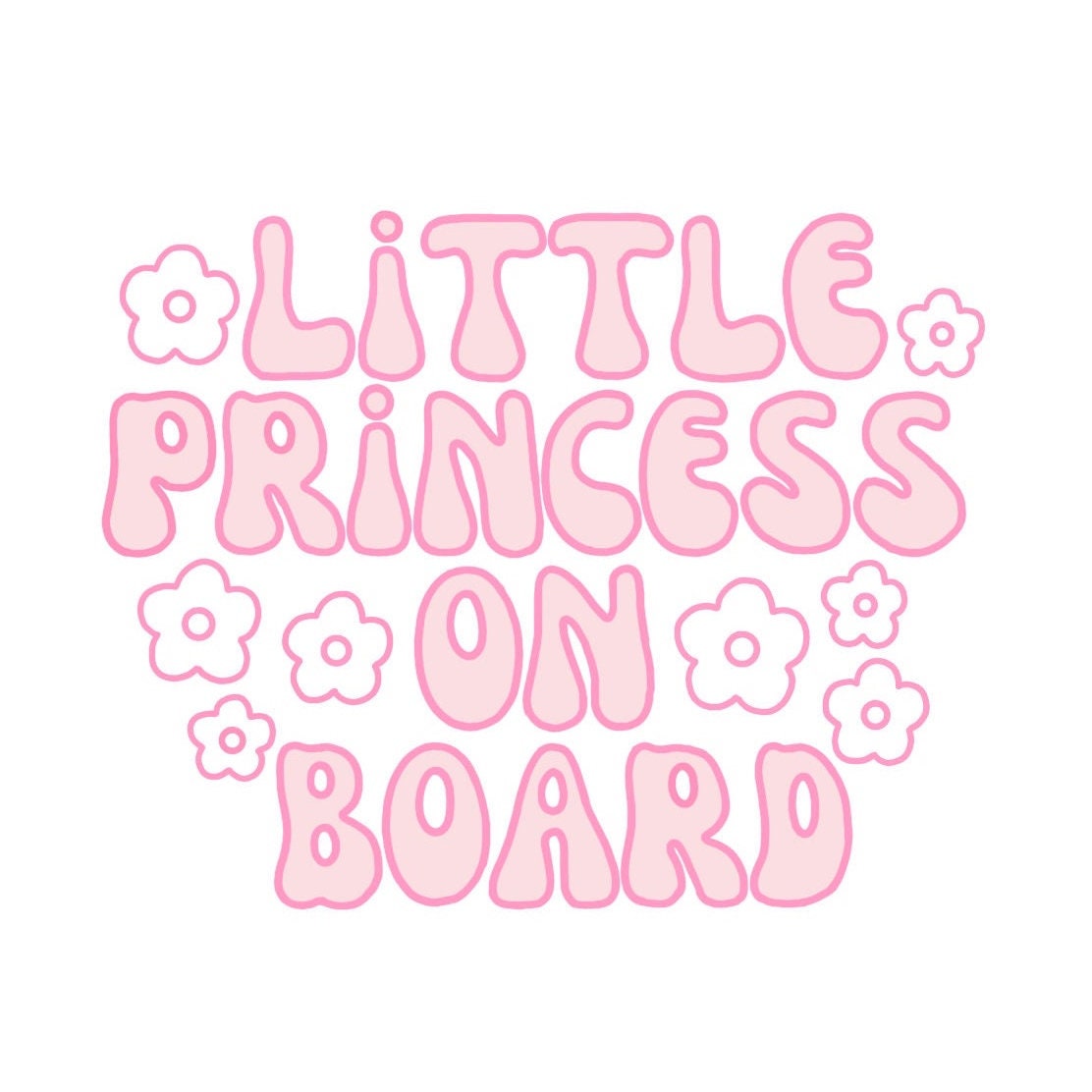 Little princess on board vinyl sticker decal | car kids/child/baby on board sticker