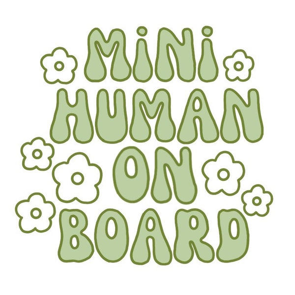 Mini human on board vinyl sticker decal | car kids/child/baby on board sticker |car bumper window accessory