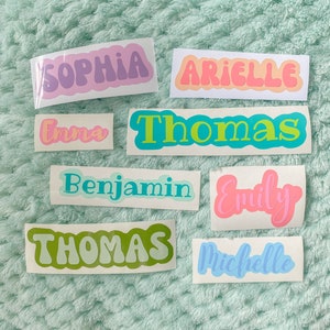 Customisable kids name labels pack | drink bottle/lunch box labels | back to school