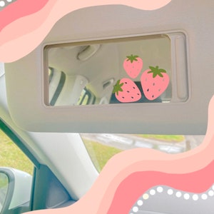 Strawberry vinyl sticker decal pack | car/mirror/window/laptop decor