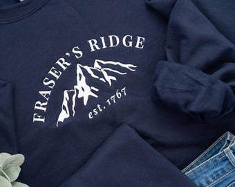 Sudadera Fraser's Ridge con temática de romance de libros, Outlander, Jamie y Claire, regalo de cuello redondo
