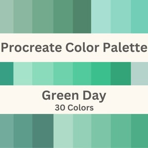 Procreate Color Palette | Green Day | Procreate Color Palette for iPad | Color Swatches | Digital Colors | Procreate Tool