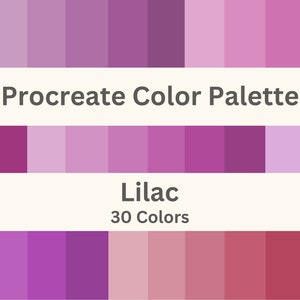 Procreate Color Palette | Lilac | Procreate Color Palette for iPad | Color Swatches | Digital Colors | Procreate Tool