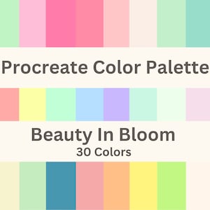 Procreate Color Palette, Beauty In Bloom, Procreate Color Palette for iPad, Color Swatches, Digital Colors, Procreate Tool