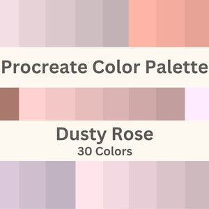 Procreate Color Palette | Dusty Rose | Procreate Color Palette for iPad | Color Swatches | Digital Colors | Procreate Tool