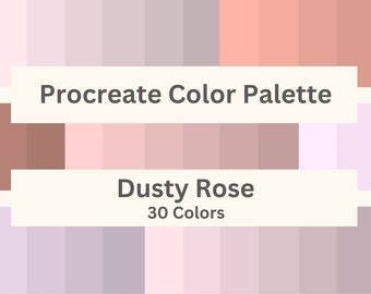 Procreate Farbpalette | Altrosa | Procreate Farbpalette für iPad | Farbmuster | Digitale Farben | Werkzeug zeugen