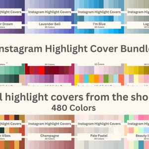 Instagram Highlight Covers Bundle, 480 Solid Color Icons, Highlight Icons, Instagram Story, IG Story Highlight Covers, Instagram Template