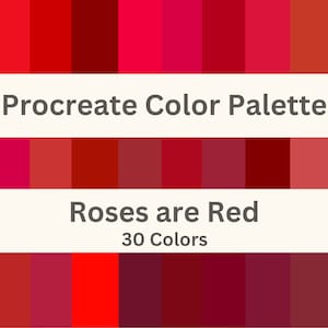 Procreate Color Palette | Roses, Roses | Procreate Color Palette for iPad | Color Swatches | Digital Colors | Procreate Tool