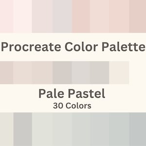 Procreate Color Palette | Pale Pastel | Procreate Color Palette for iPad | Color Swatches | Digital Colors | Procreate Tool
