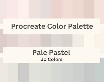 Paleta kolorów Procreate | Paleta pastelowych kolorów | Paleta kolorów Procreate na iPada | Próbki kolorów | Kolory cyfrowe | Narzędzie Procreate