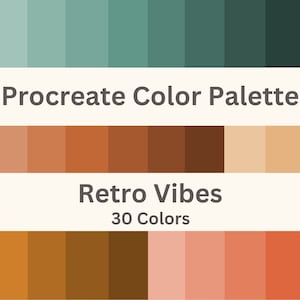 Procreate Color Palette | Retro Vibes | Procreate Color Palette for iPad | Color Swatches | Digital Colors | Procreate Tool