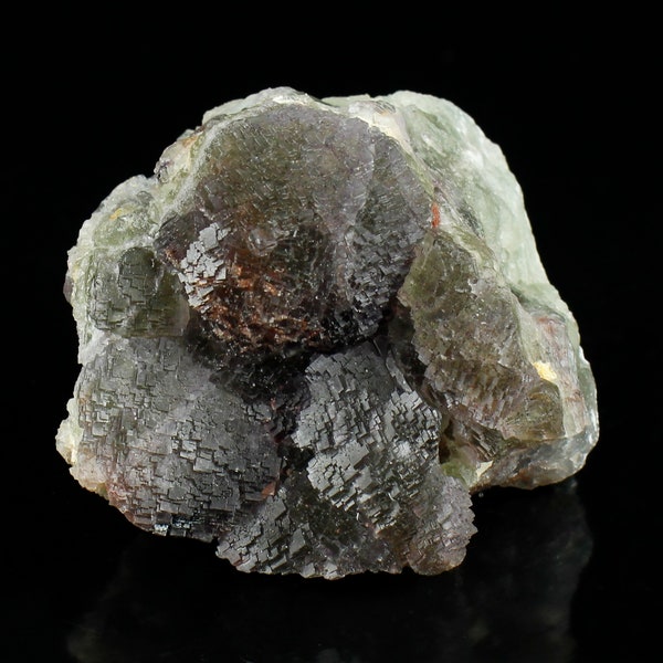 Mineralien parkettierter Fluorit Dörfel, Erzgebirge, Sachsen Mineraliensammlung