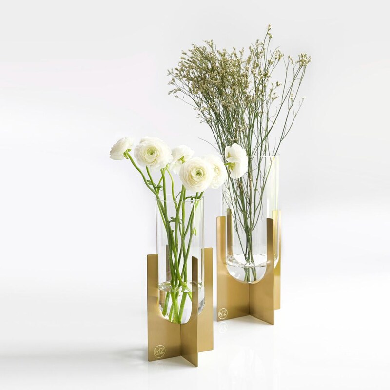 Antique Gold Glass Vase main image 1