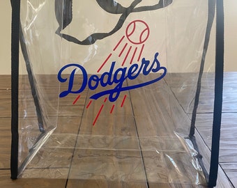 Baseball Stadium Approved Clear Tote/ Dodgers Stadium Bag/Bleed Blue