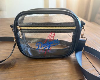 Dodgers inspired purse/ Dodgers Stadium Approved Purse/ Baseball Stadium Purse/ Dodgers Clear Bag