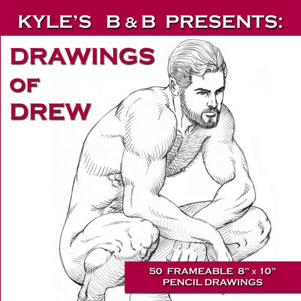 Kyle's B&B Presents: Drawings of Drew  | Figure Drawings | Life Drawings | Muscle Bear | Male Nude | Male Physique