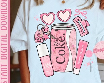 DIGITAL girly essentials digital graphic design png file. Instant digital download. 300 dpi.