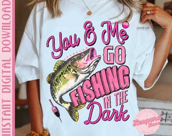 DIGTAL Fishing in the dark Western Digital Download Graphic Design. PNG file only. Instant digital download. 300 dpi.