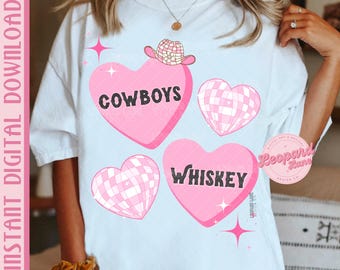 DIGITAL western cowgirl Valentine’s Day digital graphic design png file. Instant digital download. 300 dpi.