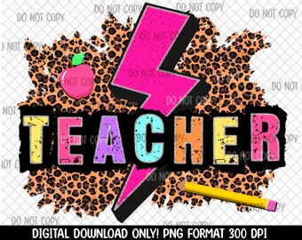 Teacher Digital Download artwork file png format. Digital file only.