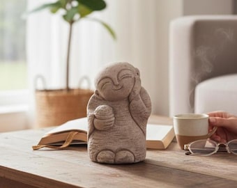 Jizo Buddha 8.5 Inch / 21 cm, Zen Buddha, Buddha Statue, Buddha Sculpture, Room Decor, Garden Decor, Birthday Gift, Patio Decor, Gift Idea