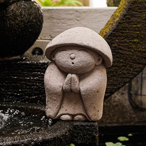 Jizo Buddha 8 Inch / 20 cm, Zen Buddha, Buddha Statue, Buddha Sculpture, Room Decor, Garden Decor, Birthday Gift, Patio Decor, Gift Idea