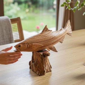 Fish wood carving - Etsy 日本