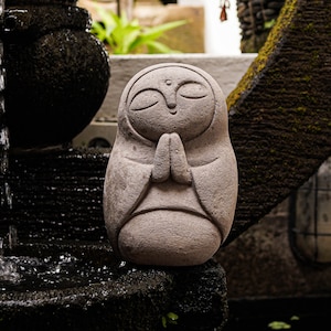 Jizo Buddha 8 Inch / 20 cm, Zen Buddha, Buddha Statue, Buddha Sculpture, Room Decor, Garden Decor, Birthday Gift, Patio Decor, Gift Idea