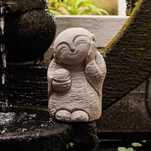 Jizo Buddha 8.5 Inch / 21 cm, Zen Buddha, Buddha Statue, Buddha Sculpture, Room Decor, Garden Decor, Birthday Gift, Patio Decor, Gift Idea
