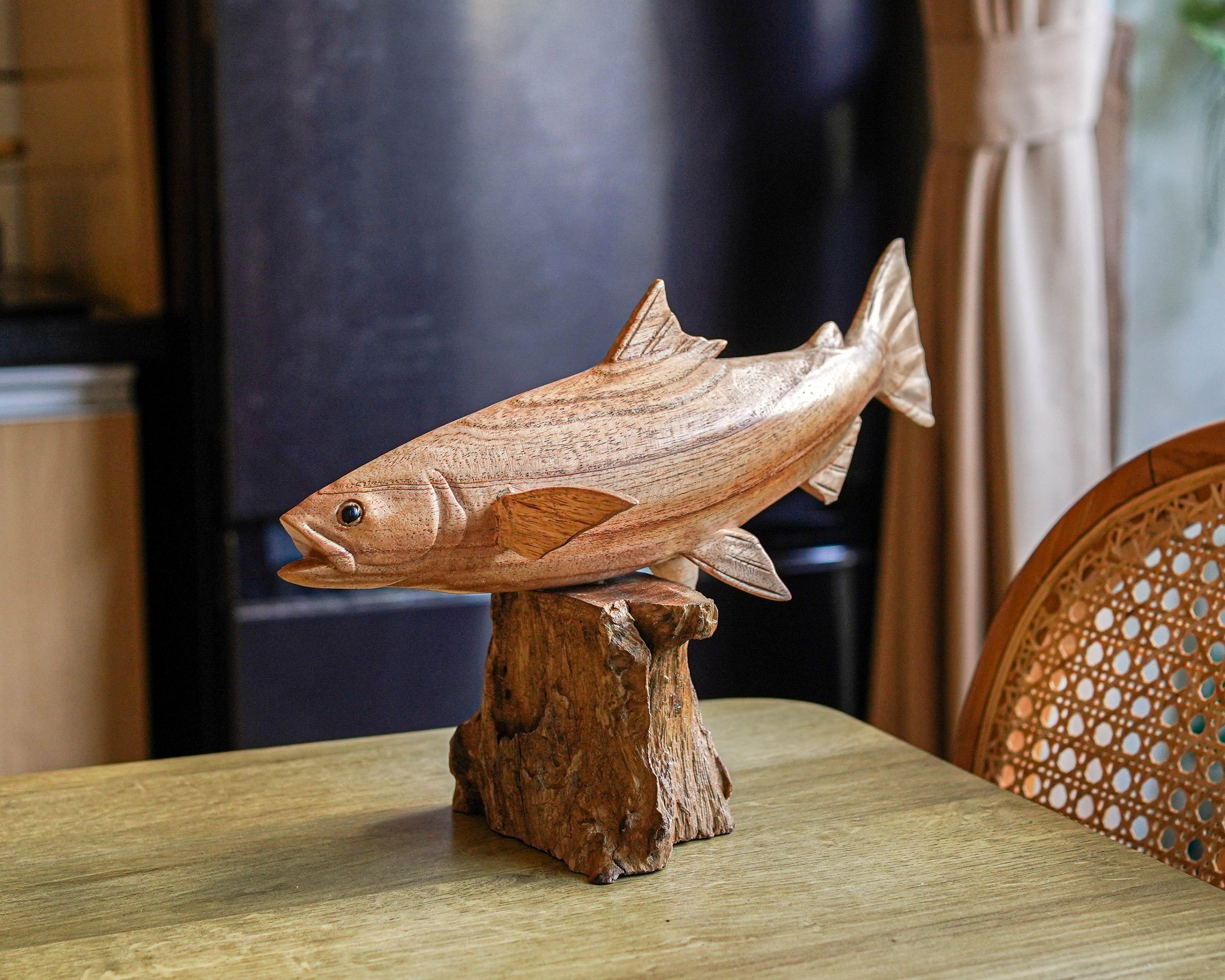 Wooden Fish Statue -  Canada