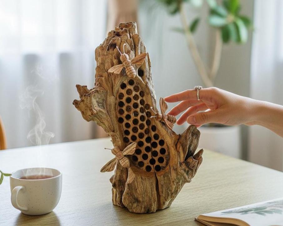 Lot DIY Vintage 25 Abeilles Bronze Antique + 25 Cuillères à Miel En Bois + 25 Étiquettes Kraft + 10m Ficelle - Parfait Pour Bocaux De Miel