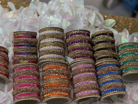 Indian Bangles Set With Stone Work Kada Indian Bangles Wedding