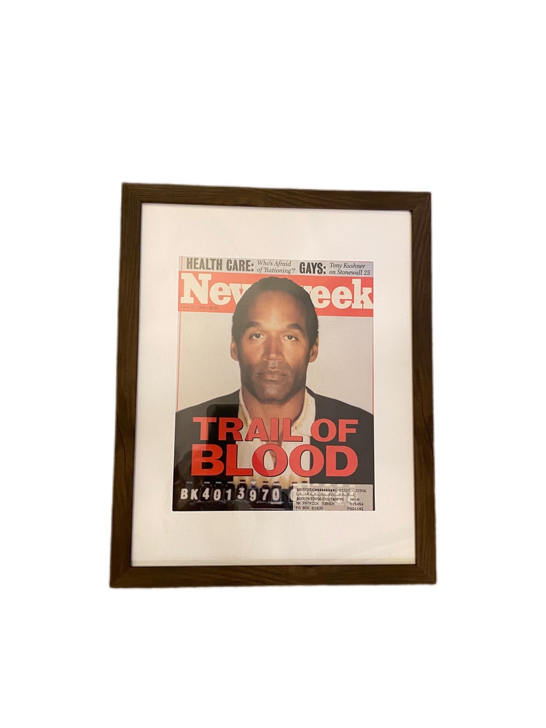 OJ Simpson Trail Of Blood Newsweek Magazin Juni 27th 1994 im Rahmen Bild 1