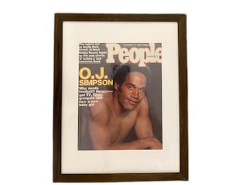 OJ Simpson People Magazine Cover October 1977 Excellent Condition in Frame